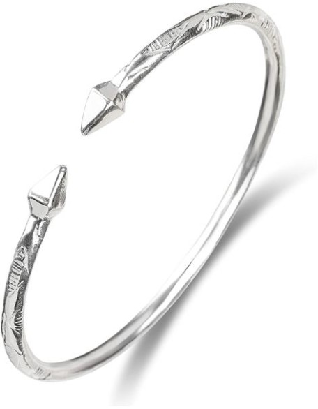 Pyramid .925 Sterling Silver West Indian Bangles, Made in the Usa, 1 pair