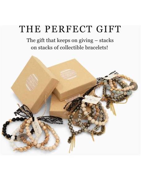- Beaded Bracelets - Authentic Gemstones and Crystals with Healing Properties - Gold Filled Hardware (Miley)